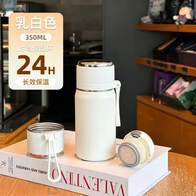 316 paslanmaz çelik termos bardak, 2 kapasiteli büyük hacim, açık hava su şişesi - 6