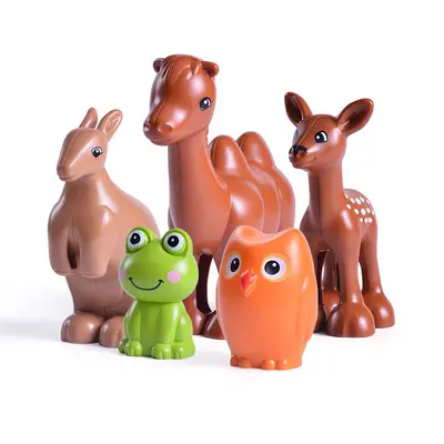 LEGO-Compatible Large Brick Animal Accessories, Dinosaurs, Lions and Elephants - 6