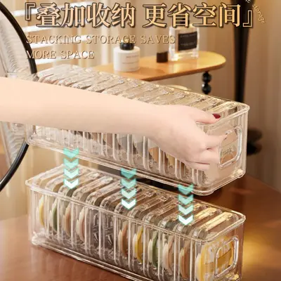 Powder puff storage box, acrylic transparent organizer