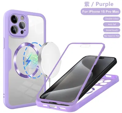 Qicai manyetik emişli iPhone 16 Pro telefon kılıfı Apple 15 kabuk filmi hepsi bir arada tam kapsamlı 14pm düşmeye karşı dayanıklı 16e - 9