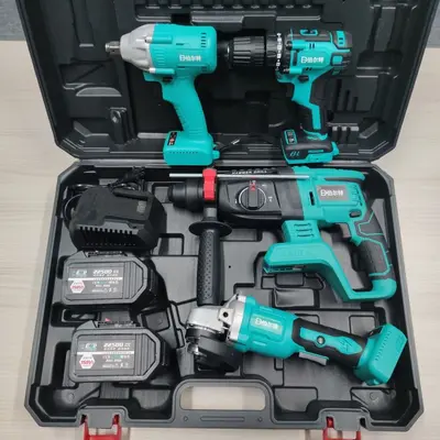 Bert bürstenloser Schlagbohrer 4-teiliges Lithium-Set - 8