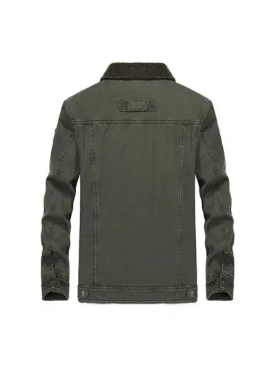 2025 Men's Velvet Autumn and Winter Thick Cotton-Padded Jackets for Middle-Aged and Elderly Men, New Men's Warm Casual Jackets, Men's Clothing