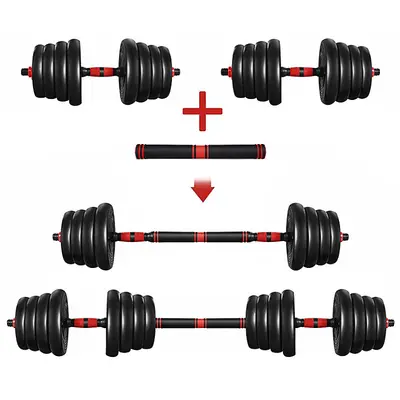 Ayarlanabilir ağırlık dambıl seti erkek ev fitness halter barı kaplamalı çimento Yaling spor ekipmanı