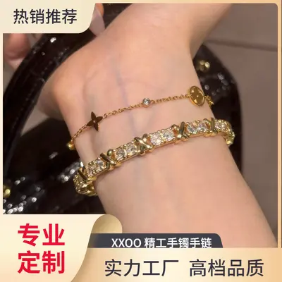 Women's bracelet, 3A zircon, rhinestone-studded, luxury