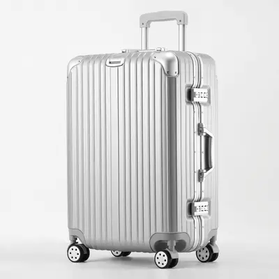 Aluminiumrahmen Koffer 24 Zoll Herren Zollschloss Reisekoffer Universalrollen Bordgepäck 20 Zoll Trolley Damen leise Räder