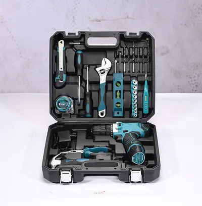Storage tool box electric drill set multifunctional manual home hardware tool combination set tool bag - 7