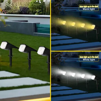 Новый уличный солнечный прожектор 38LED высокой яркости, точечный садовый светильник для двора, садовой дорожки, дерева и декоративного газона