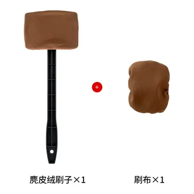Suede-Look Coral Fleece Windshield Cleaning Brush for Car Glass - 9