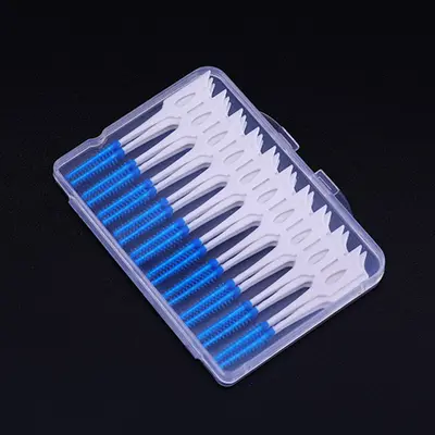 Ortodonti için diş arası fırçası, yumuşak silikon kürdan fırçası, turuncu, mavi, yeşil, 20/40 silikon kürdan - 12
