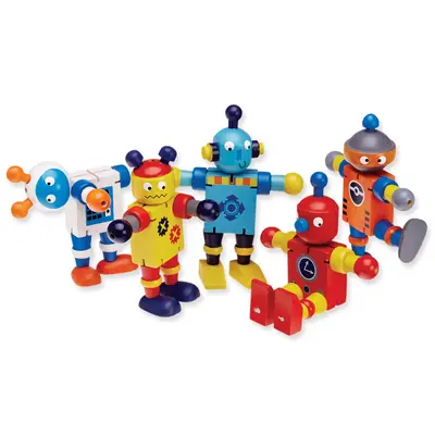 Ahşap Deformasyon Robot Bulmaca Oyuncağı, Stres Azaltıcı