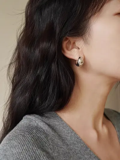 Seiko water drop ring ear studs, fashion design - 8
