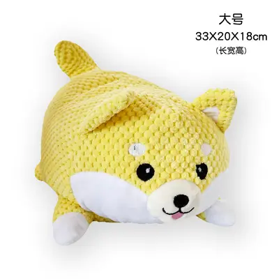 Durable Chew-Resistant Dog Plush Toy Squeaky Pig Sleep Companion - 12