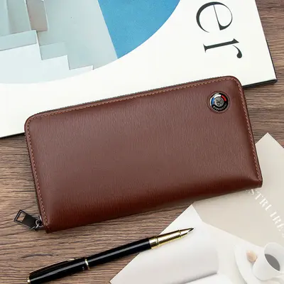 Herren-Langbrieftasche mit Reißverschluss und Kartenfächern - 9