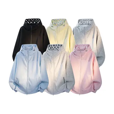 Unisex Hooded Cardigan Sweatshirt, Lightweight Outdoor, Multiple Colors