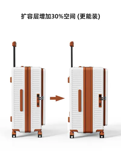 Side-Opening Expandable Combination Lock Luggage Set, Travel Suitcase with Carry-On Size - 4