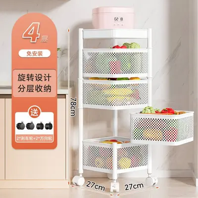 Kitchen cabinet shelf system with rotating compartments, spice and bowl storage - 10