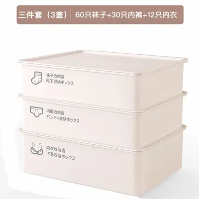 Home intimate and sock storage box plastic cosmetics storage box storage intimate bra intimate compartment storage box - 7