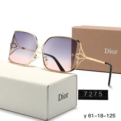 Damen-Sonnenbrille mit eckigem Metallrahmen und UV-Schutz - 3