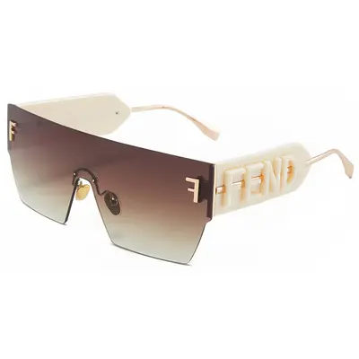 Rahmenlose Einteiler-Trend-Sonnenbrille, Unisex, breiter Bügel - 8