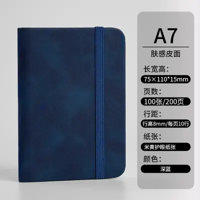 Mini A7 Pocket Notebook with Thick Leather Cover, Waterproof Portable Notebook - 12