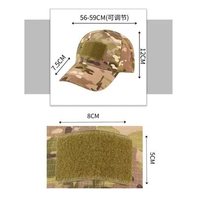 Baseballkappe Karomuster Camouflage grenzüberschreitend Klettband Erwachsene Outdoor-Sport Damen Sommer spitzige Kappe Militär Training Sonnenschutz Kappe - 4