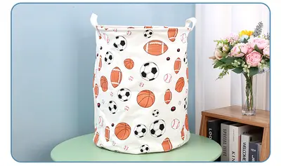 Foldable Fabric Laundry Basket, Cotton Linen - 9