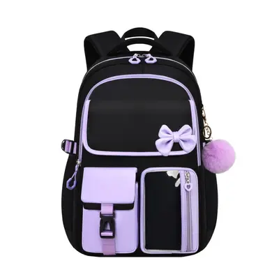 Amazon Best-selling High-capacity Bow Tie Three-piece Set Schoolbag for Girls, Junior and Senior High School and College Students, Backpack - 13