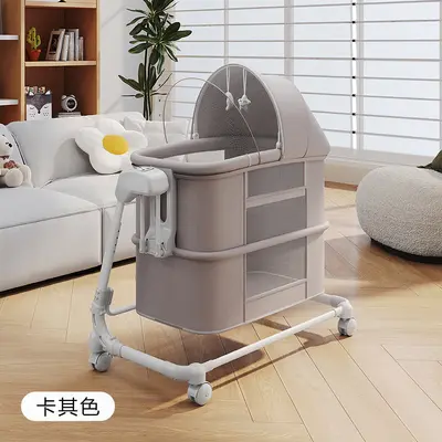 Foldable Rocking Baby Crib Multifunctional Electric Newborn Bed - 11