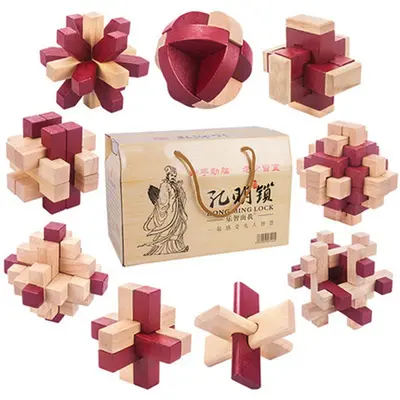Luban Lock Puzzle Unlocking Toy, Kids Brain Teaser - 6