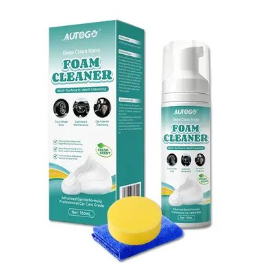 Cross-border multifunctional foam cleaner, powerful decontamination car interior leather seat cleaner, specially designed for white sneakers. - 8