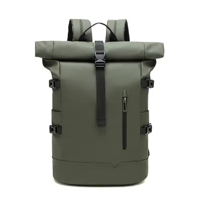 Men's Roll-Top Backpack, Large Capacity, Laptop Compartment - 8