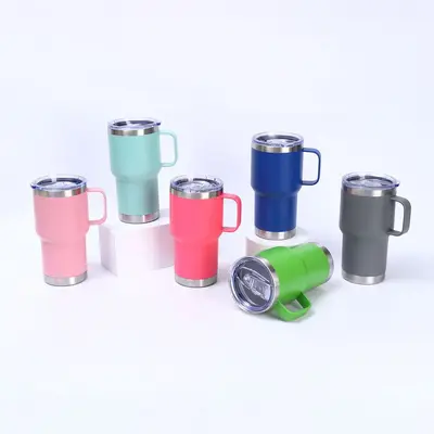 20oz paslanmaz çelik termos bardak, büyük kapasiteli, taşınabilir - 3
