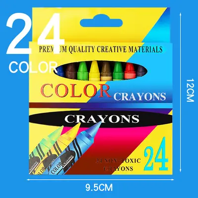 Çocuk boyama mum boya seti 6 renk 8 renk 12 renk 24 renk yaratıcı DIY grafiti yağlı pastel boyama boya kalemi - 10