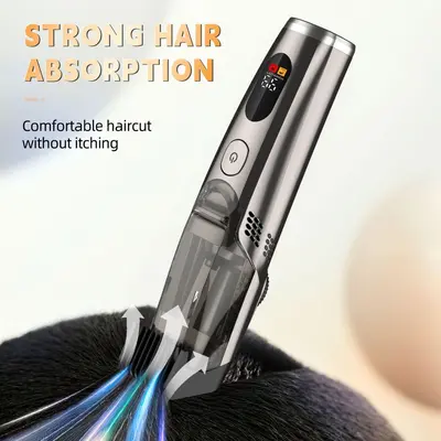 Rechargeable Professional Hair Clipper with LCD Digital Display