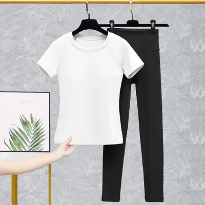 Backless Women's Yoga Set for Spring and Summer Fitness - 10