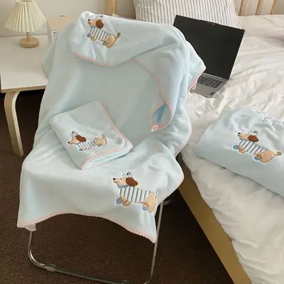 Coral fleece towel set, four pieces