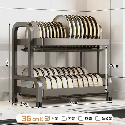 Dish drain rack kitchen storage shelf - 7