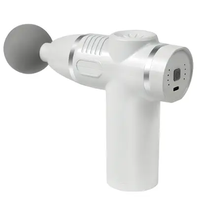 Mini-Massagepistole mit 12 Köpfen und 32 Stufen, wiederaufladbar, LCD-Display, professionelle Muskelmassage, Faszienpistole für Nacken, Massagegerät für den grenzüberschreitenden Handel