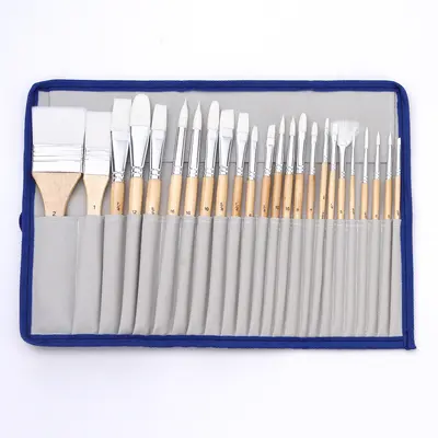 24-piece brush set for canvas, oil and watercolor - 9