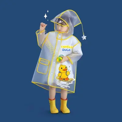 Children's Raincoat, Unisex, Full Body Waterproof Poncho