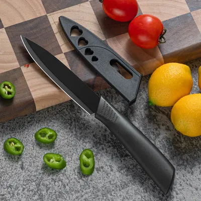 Stainless Steel Vegetable and Fruit Cutting Set with Cutting Board and Knives - 13