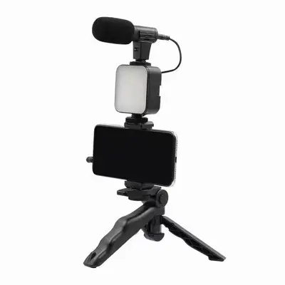 AY49 Fotoğrafçılık Video Çekimi İnternet Ünlüsü Canlı Yayın El Tipi Masaüstü Tripod Aydınlatma Işığı Telefon Tutuşu Mikrofon