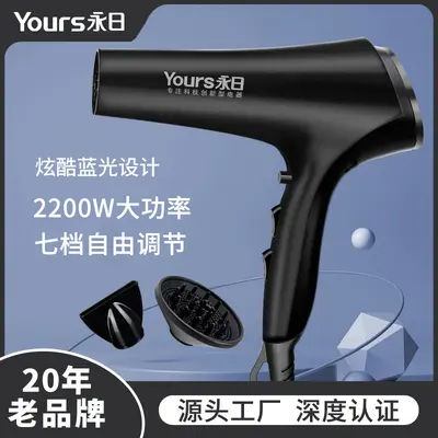 Yongri 2200W Blue Light Hair Dryer, Salon Use, 3C Certified