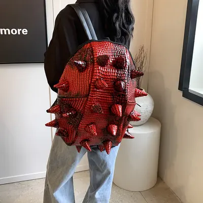 Women's Backpack, Large Capacity, Funny Hedgehog Design - 2