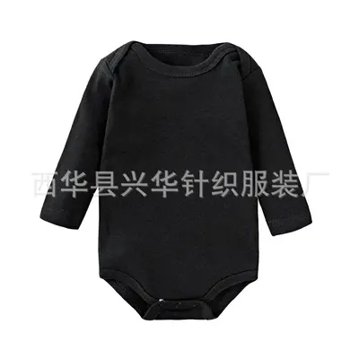 Pure Cotton Long-Sleeve Baby Romper for Newborns - 8