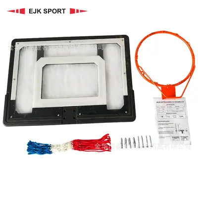 Outdoor Wall-Mounted Basketball Hoop Set, Standard Rim, Adult and Children
