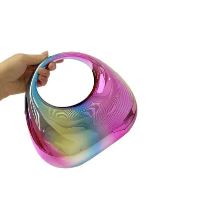 Glossy Acrylic Evening Party Bag in Candy Colours for Women