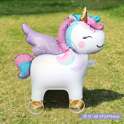 Walking Animal Balloon with Wheels, Inflatable Kids Toy - 12