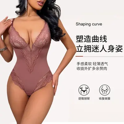 Damen-Shapewear-Bodysuit, Bauchkontrolle und Po-Lifting, Übergröße