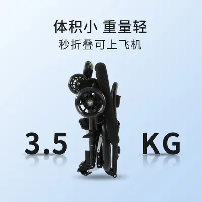 Foldable Baby Stroller with Bidirectional Seating, One-Click Fold